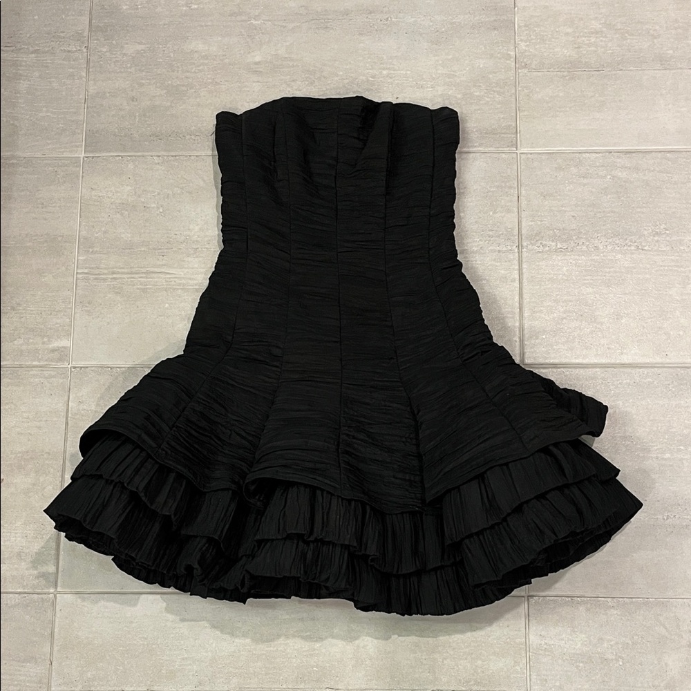 Gorgeous Jessica Mclintok Black Strapless Dress!